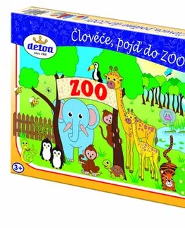 Hračky spoločenské hry pre deti DETOA - Človeče, Poď Do Zoo!