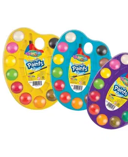 Hračky PATIO - Colorino vodové farby s maliarskou paletou 12 farieb