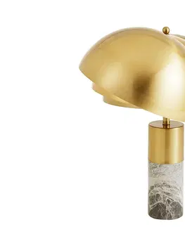 Stolné lampy LuxD 25781 Dizajnová stolová lampa Aamira 52 cm mramor sivý