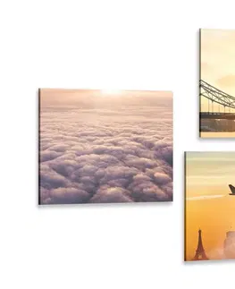 Zostavy obrazov Set obrazov Londýn s východom slnka