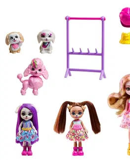 Hračky bábiky MATTEL - Enchantimalittle Smoby rodinný set - psíkovia