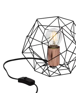 Stolové lampy Brilliant Stolná lampa Synergy s klietkovým tienidlom