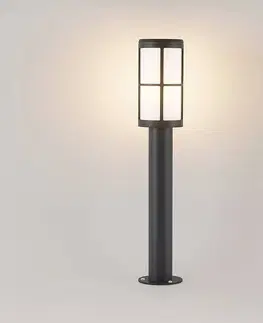 Osvetlenie príjazdovej cesty Lucande Lucande Kelini chodníková lampa, 65 cm, tmavosivá