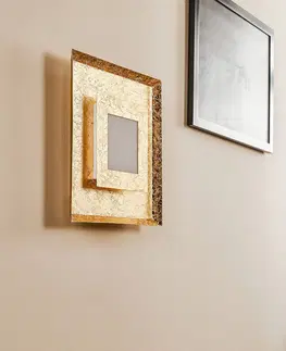 Nástenné svietidlá Eco-Light Nástenné LED svietidlo Window, 39 x 39 cm, zlaté