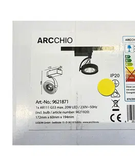 Svietidlá Arcchio Arcchio - LED Bodové svietidlo do lištového systému RICK AR111 1xG53/13W/230V 