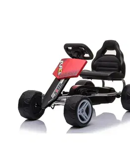 Detské vozítka a príslušenstvo Baby Mix Detská šliapacia motokára Go-kart Speedy, červená