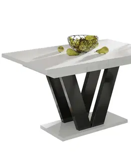 Jedálenské stoly Stôl Lara 210 biela lesklá