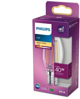LED osvetlenie Philips LED Žiarovka VINTAGE Philips B35 E14/4,3W/230V 2700K 