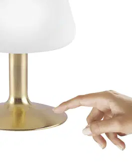 Stolove lampy Stolná lampa z mosadze s 3-stupňovým dotykovým stmievačom vrátane LED - Tilly