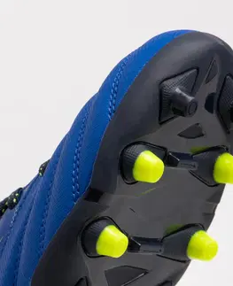 futbal Detská obuv na ragby R500 na suchý povrch modrá indigo