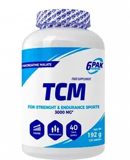 Tri-kreatín malát TCM - 6PAK Nutrition 120 tbl.