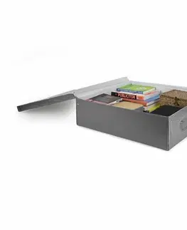 Úložné boxy Compactor Skladacia úložná kartónová krabica s PVC 58 x 48 x 16 cm, sivá