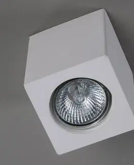 Stropné svietidlá Lindby Sadrové lampa Anelie GU10 žiarovka výška 11 cm