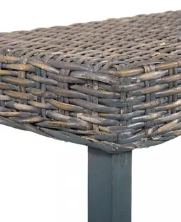 Lavice a stoličky Lavica kubu ratan / mangovník Dekorhome Prírodná