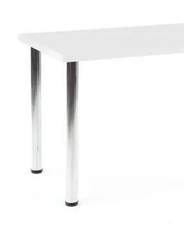 Jedálenské stoly HALMAR Modex 120 jedálenský stôl biela / chróm