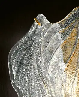 Nástenné svietidlá Novaresi Sklenené nástenné svetlo Foglie z muránskeho skla