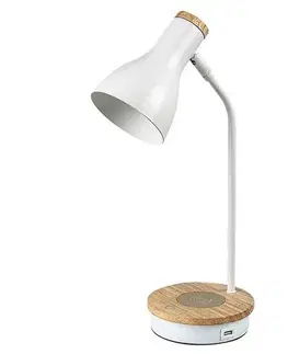 Stolové lampy Rabalux 74001 stolná lampa Mosley, biela