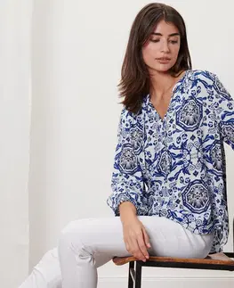 Shirts & Tops Tuniková blúzka s potlačou, modrá