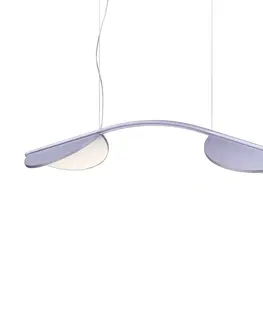 Závesné svietidlá FLOS FLOS Almendra Arch závesné LED svetlo dlhé fialová