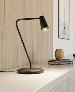 Stolové lampy na písací stôl Lucande Lucande Angelina stolná lampa, čierno-zlatá