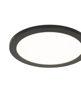 Stropne svietidla Moderné stropné svietidlo čierne 30 cm vrátane LED IP44 - Steve