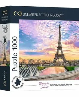Hračky puzzle TREFL - Prime puzzle 1000 UFT - Romantický západ slnka: Eiffelova veža v Paríži, Francúzsko