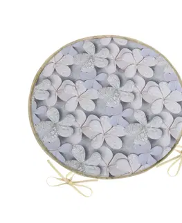 Záhradné slnečníky a doplnky Bellatex Sedák DITA okrúhly hladký Kvet sivá, 40 cm