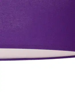 Stropné svietidlá Euluna Euluna deka na kolieskach, látkový odtieň fialová, Ø 40 cm