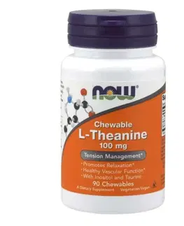 Ostatné aminokyseliny Now Foods L-Theanine stresový manažment 100 mg 90 kapsúl
