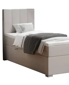 Postele Boxspringová posteľ, jednolôžko, taupe, 80x200, ľavá, BRED
