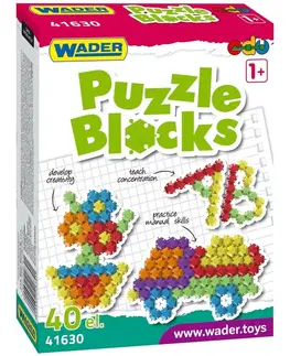 Hračky stavebnice WADER - puzzle kocky 40 ks