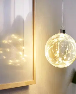 Lighting Sklenená guľa s LED diódami