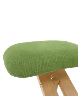 Stoličky Ergonomická kľakačka, zelená/buk, GROCO