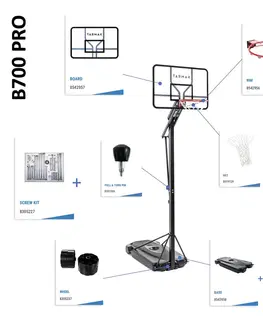 basketbal Základňa na basketbalový kôš B700 Pro čierna