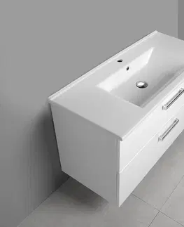 Kúpeľňa AQUALINE - VEGA umývadlová skrinka 97x60x43,6cm, 2x zásuvka, biela VG103