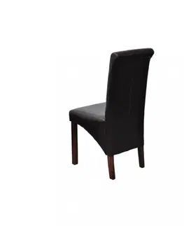 Jedálenské zostavy Jedálenská stolička 4 ks umelá koža / drevo Dekorhome Biela