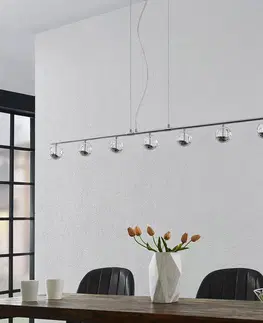 Závesné svietidlá Lucande Lucande Kilio závesné LED svietidlo, 7-pl., chróm