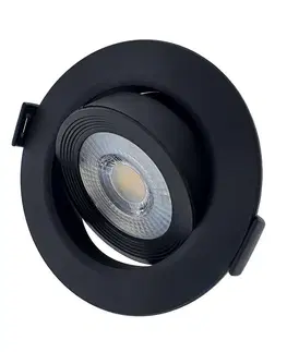 Podhľadové svietidlá Bodové svietidlo TR 424 7W čierny mat okrúhly