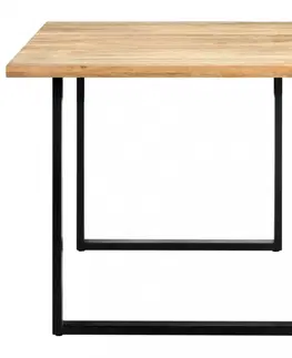 Jedálenské stoly Jedálenský stôl mangovníkové drevo/kov 160x80x75 cm