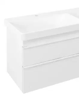 Kúpeľňa SAPHO - SITIA dvojumývadlová skrinka 116x50x44,2cm, 4x zásuvka, biela matná SI120-3131