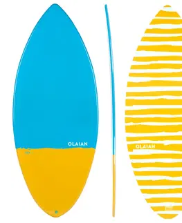 vodné športy Detský skimboard 900 modro-oranžový kompozitné vlákno
