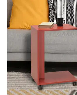 Odkladacie stolíky Adore Furniture Odkladací stolík 65x35 cm červená 
