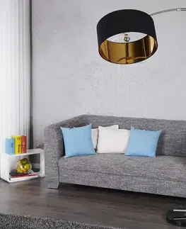 Stojace lampy LuxD 17081 Stojanová lampa SNAKE čierno zlatá Stojanové svietidlo