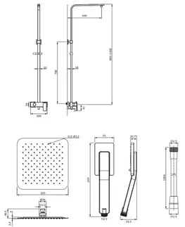 Sprchy a sprchové panely OMNIRES - BARETTI sprchový stĺp chróm /CR/ BA7844CR
