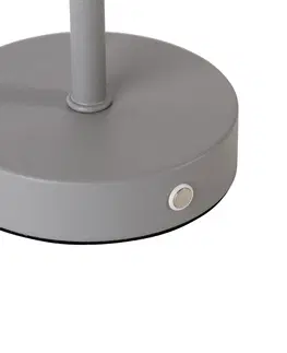 Stolove lampy Moderne tafellamp grijs oplaadbaar - Poppie