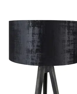 Stojace lampy Stojacia lampa statív čierny s tienidlom čierny 50 cm - Tripod Classic