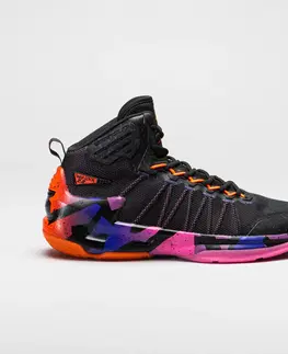 tenis Basketbalová obuv SS500 unisex čierno-fialová