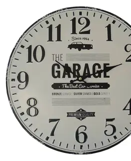 Hodiny Nástenné hodiny kovové Vintage, Garage, HM12MH, 40cm