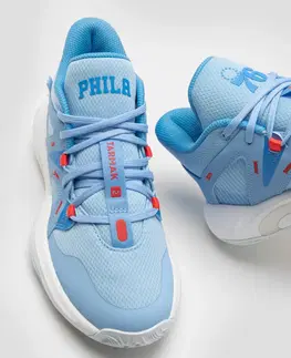 tenis Detská basketbalová obuv Philadelphia Sixers 900 NBA MID-3 modrá
