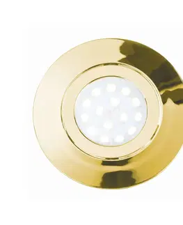 Zapustené svietidlá Eco-Light Stropné zapustené LED svetlo Zenit s IP44, zlato